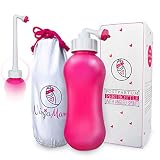 Peri Bottle for Soothing Postpartum Care. Post Partum 15oz Portable Perineal Bottle with Angled Spout - for Pain & Hemmoroid Treatment After Childbirth - Labor & Delivery Hospital Bag. Shower Gift.