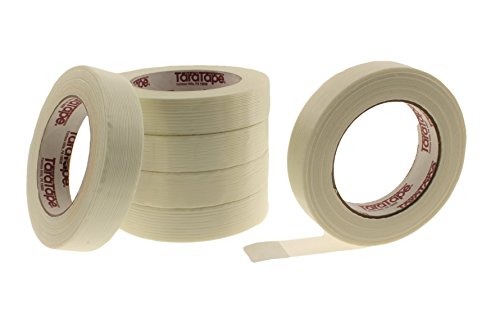 6pk HEAVY DUTY 1" in x 60 yd Utility Grade Fiberglass Reinforced Packing Filament Strapping Tape 3.9 Mil Thickness (.94 in, 25 MM) - Thumbnail 3