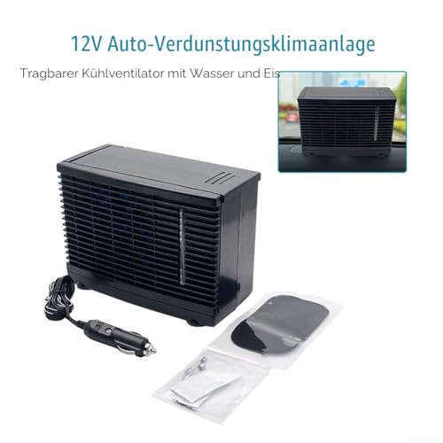 12 V Air Conditioning Portable, Mini Air Conditioning Home Car Cooler, Car Mounted Air Conditioner Fan, Mini Air Cooler with Water Cooling, Portable Car Air Conditioning Fan
