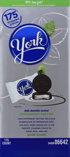 YORK DARK CHOCOLATE PEPPERMINT CANDY (PATTIES), 5.25 POUNDS