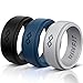 Rinfit Silicone Rings for Men - Mens Silicone Wedding Band - Infinity Silicone Ring Men - Rubber Wedding Rings - Patented Design - Pack E, Size 11