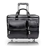 McKleinUSA CLINTON 88445 Black 17 Detachable-Wheeled Laptop Case