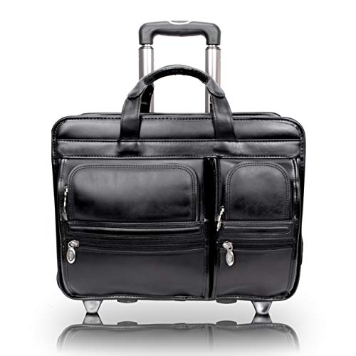 McKleinUSA Clinton 88445 Black 17 Detachable-Wheeled Laptop Case