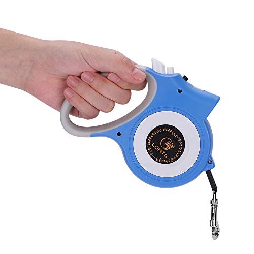 ITODA Automatic Retractable Pet Cord Leash with Light, Walking 16Ft Extendable Traction Dog Rope or Small Medium Dogs Cat Grip Tangle Free with Button Break & Lock