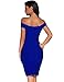 Meilun Women's Rayon Strap V-Neck Bandage Bodycon Party Dress (L, Blue-2)