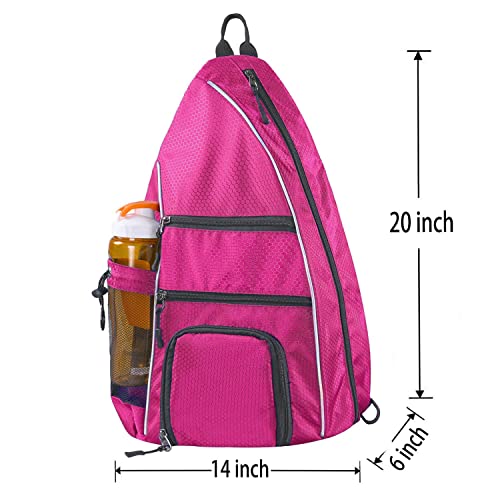 LLYWCM Pickleball Bag Sling Bags Reversible Crossbody Sling