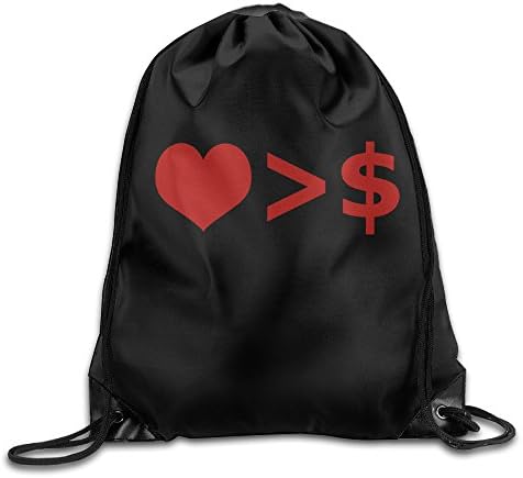 Love And Money Drawstring Backpack For Adults