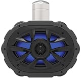 BOSS Audio Systems MRWT69RGB Marine Waketower Speaker System - 600 Watts Of Power, 6 x 9 Inch, Full Range, 2 Way, Multi-Color LED Illumination, Marine grade, Weatherproof, Sold Individually