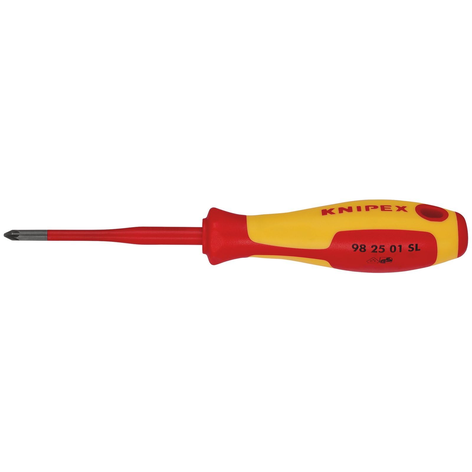 KNIPEX 98 25 01 SL VDE Insulated Pozidriv® Screwdriver, PZ1 x 80mm - Slim