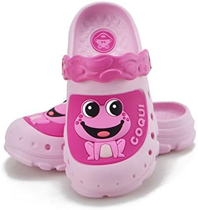 Earsoon Clogs Kids Shoes Girls Boys – 2018 Summer New Launched Slip on Beach Shoes Toddler Girls Boys Little Kids Lightweight Comfortable (13-1 M US Little Kid = 7.2 in = 18.5 cm, Pink)