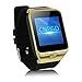 CNPGD All-in-1 Watch Cell Phone & Smart Watch Sync to Android iOS Smart Phone (Gold Plus)