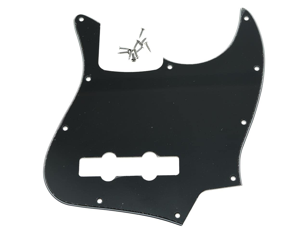 Dopro Jazz Bass J Bass Pickguard for USA/Mexican 4 String FD Jazz Bass Black 3 Ply (BWB)