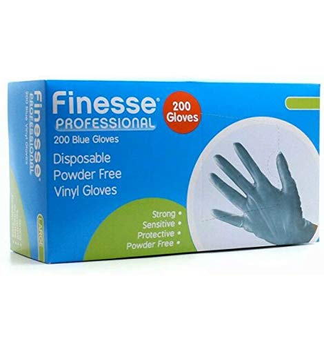 Finesse Professional Vinyl Disposable Gloves (Large) Pack of 200