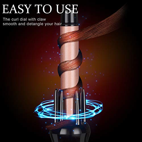 AmoVee Automatic Curling Iron Curling Wand Innovative 1" Rotating Curler with Ceramic Tourmaline Barrel, Dual Voltage, Carry Pouch Included - Thumbnail 3