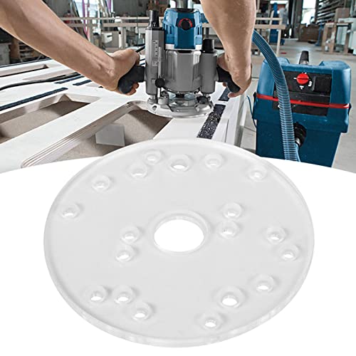 Universal Router Base Plate with Centering Pin, Acrylic Router Plate