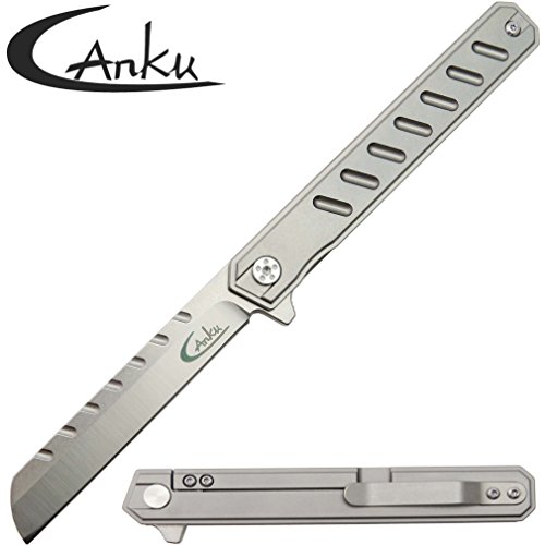 Canku c215 pocket knife d2 steel blade tc4 titanium all…