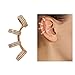 MANDI HOME Fashion Cuff Earrings With Double Piercings Gold