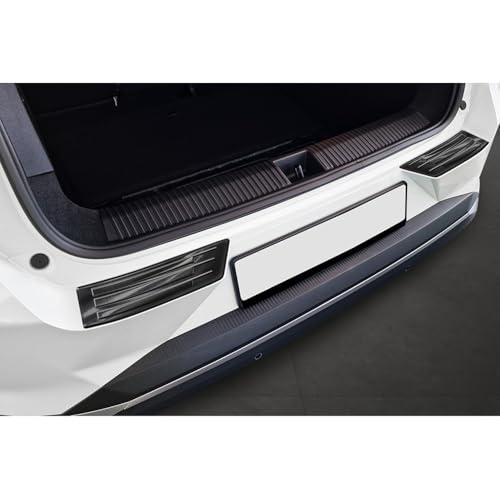 Avisa Protezione paraurti Posteriore in Acciaio Inox Nero Compatibile con Renault Scenic E-Tech 2024- 'Ribs'