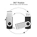 FEBNISCTE Flash Drive 1GB Memory Stick Bulk Pack of 10 Thumb Drives USB 2.0, Portable Jump Drive 1 GB Swivel Zip Drive Data Storage U Disk, Multipack Black Swivel Pen Drive with Led Indicator