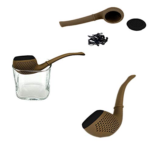 Tobacco Pipe Tea Infusers, Creativity Shapes Silicone Tea Strainer for Loose Leaf Herbal Tea - Thumbnail 7