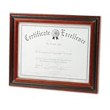 DAX Document Frame, Insert 8-1/2 x 11 Inches, Frame 10-1/2 x 13 Inches, Rosewood/Black (DAXN15786NT) Sold as 4/Pack