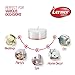 Lerner Clear Tea Lights Candles Bulk - 4.5 Hour Clear Cup Tealight 100 Pack - Consistent Smkless Clean Burning - Holiday, Wedding, Spa, Emergency and Home Decoration Candles
