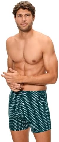 Boxer con Conchiglia Frontale in Maglia Essential Stampato Uomo x2