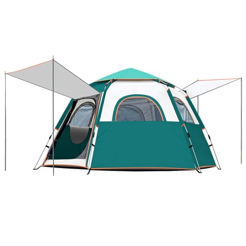 Beauenty 5-8 Person Camping Tent, 280 * 280CM Large Automatic Pop Up Outdoor Tent, Instant Camp Tent with 2 Doors and 4 Windows, Waterproof Windproof Tent for Camping Hiking Travel Beach