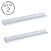 O&K FURNITURE Set of 2 Picture Wall Ledge for Photo Frames, Floating Wall Shelf, (White, 18.9 Inches)