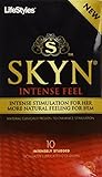 (Pack of 2) LifeStyles SKYN INTENSE FEEL Studded Non-Latex Lubricated Condoms, 10 count each