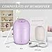 Mist Humidifier, Mini Humidifier, soled Mini Ultrasonic Cool Mist Air Maker Personal Humidifier Air Diffuser for Home Car Office Living Room Bedroom Yoga Spa, Quiet, Night Light, Auto Shut-Off(Purple)