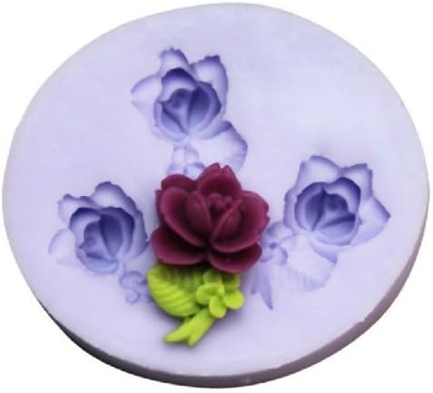 Wholeport Lovely Rose Silicone Resin Clay Molds Handmade Resin Mold Polymer Clay Mold