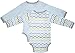 SkipHop Baby Boys' Starry Chevron Side-Snap Long Sleeve Bodysuit Set, Blue, 3 Months