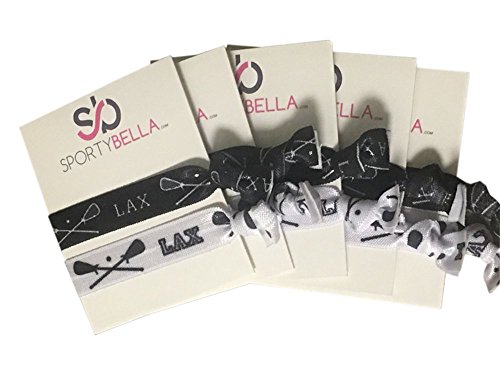 Infinity Collection Lacrosse Hair Accessories, 5 Pack Lacrosse Hair Ties for Girls, Lax Party Favors and Gifts for Lacrosse Players