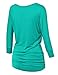 Made By Johnny MBJ WT822 Womens 3/4 Sleeve with Drape Top XXL Jade