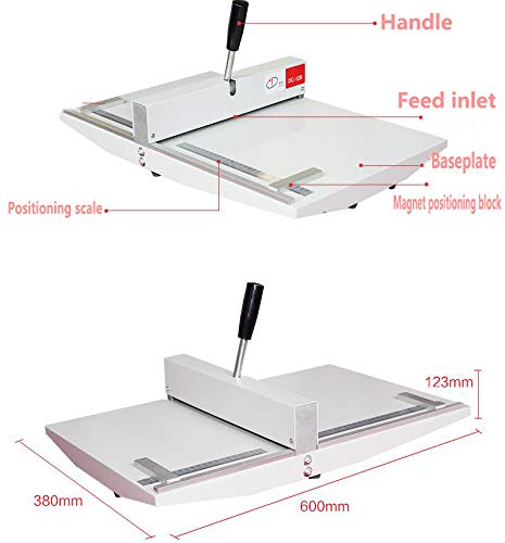14" Manual Creaser A3 Paper 360mm Creasing Scoring Machine All Metal Card Scorer Creaser Bindery Equipment