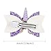 Hair Clips for Toddler, Oaoleer Baby Unicorn Bows Alligator Clip Barrette Glitter Hair Pins Accessories for Baby Girls (Unicorn Bow Clips)