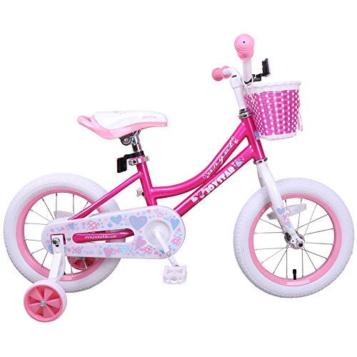 JOYSTAR Girl's Bike with Training Wheels for 14" & 16" Kid's Bike, with Kickstand for 18" Kids Bicycle and Footbrake