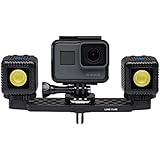 Lume Cube - Waterproof LED Lighting for GoPro/Action Cameras (Two Pack - Black + GoPro Mounting Arm + Zipper Case)