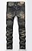 NITAGUT Men's Ripped Destroyed Distressed Slim Fit Jeans Biker Jeans Copper Grey US 32