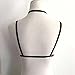 VESNIBA Alluring Women Harness Bra Elastic Cage Bra Strappy Hollow Out Bra Bustier (M, Black)