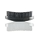 The Mane Brush - Mens Curved Military Hair and Beard Brush - Curved 360 Wave Brush - 100% Boar Bristle (Black Bristle)