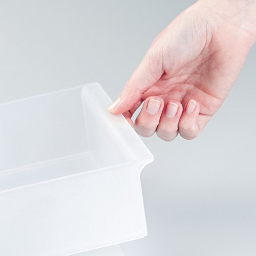 InterDesign Clarity Cosmetic Organizer Tray for Vanity Cabinet to Hold Makeup, Beauty Products - Short, Frost