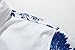 SSLR Men's Flowered Regular Fit Short Sleeve Button Down Shirts (Medium, White Blue)