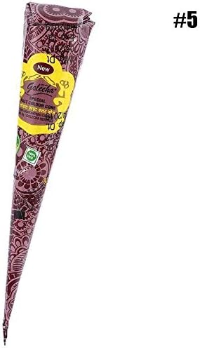 Thunder Light Henna Cones Indian Henna Tattoo Paste For Temporary Tattoo body art Sticker Body Paint (Purple)