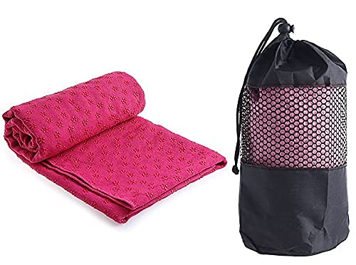Yoga Towel Non Slip & Quick Drying - Yoga Mat Towel Non-Slip - Microfibre Towel Anti-skid Ideal for Hot Yoga,Gym,Pilates