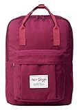 Cute Convertible Backpack for Girls - HotStyle Waterproof Schoolbag 16L - Red