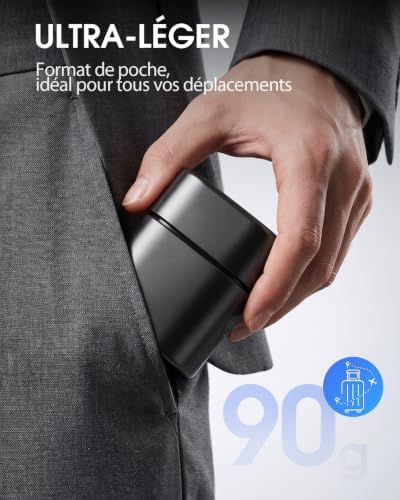 Rasoir Électrique Homme À Grille, Mini Rasoir Voyage 90g