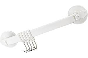 CONGARTENO Strong Suction Cup Wall Mounted Kitchen Tool Hooks 5-Chain Rack Punch-Free Multipurpose Holder for Bathroom and Ki
