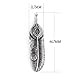Yumei Jewelry Heavy Sense Antique Silver Goros 19Pcs Eagle Feather and 4 Pcs Feature Charms